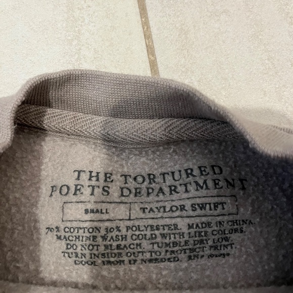 Tortured Poets Department crew neck sweatshirt - Picture 3 of 5